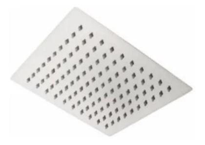 Imagem de Ducha Quadrada 25x25cm Inox SUS304 25cm Borda Fina com Braço Quadrado 40cm