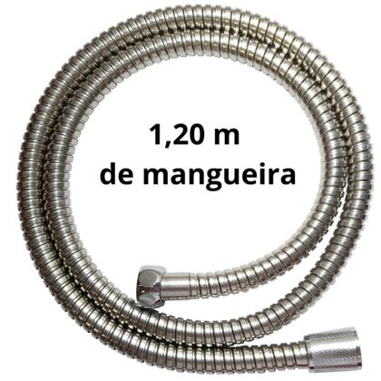 Imagem de Ducha Sanitária Luxo ABS Cromada Gatilho Inox