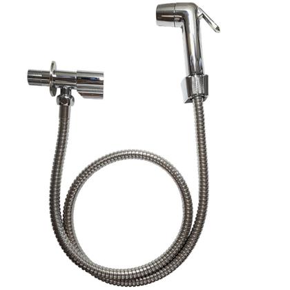 Imagem de Ducha Sanitária Luxo ABS Cromada Gatilho Inox