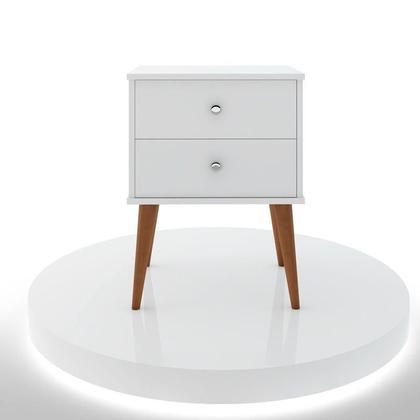 Imagem de Dullar Móveis Kit 2 Mesa De Cabeceira Quarto Retro Berlim 2 Gavetas