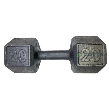 Imagem de Dumbell Sextavado de Ferro Fundido Pintado - 20 Kg