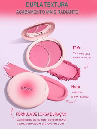 Imagem de Duo de Blush Cremoso e Pó Cheek 2 Sheglam - Cherry Sorbet