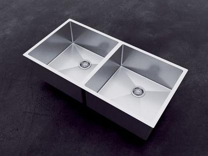 Imagem de Dupla Cuba Dupla Inox Quadrada Gourmet 860 X 400 Pia Cozinha