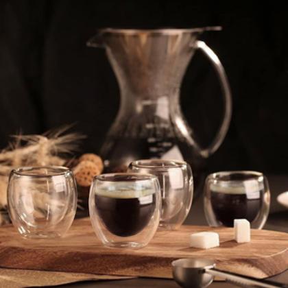 Imagem de Dupla de Copos para Café C/ Parede Dupla em Vidro Mimo Style