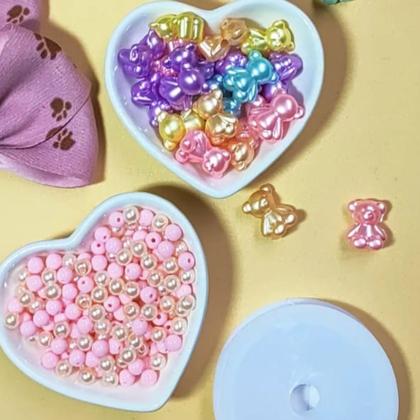 Imagem de Dupla de Laço ou Tiara arquinho + 225 Miçangas Pérolas para pulseira e colar + Fio de Silicone