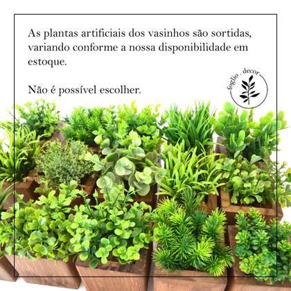 Imagem de Dupla de Vasinhos com Planta Artificial Decoração Pet