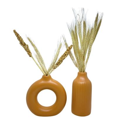 Imagem de Dupla De Vaso Decorativo Organico Com Flores Secas