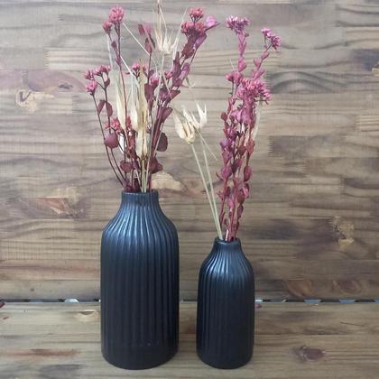 Imagem de dupla de vasos decorativos em ceramica riscado decoração de sala e casa