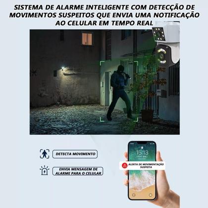 Imagem de Dupla Eficiência: Câmera de Segurança IP WiFi com Duas Câmeras Integradas