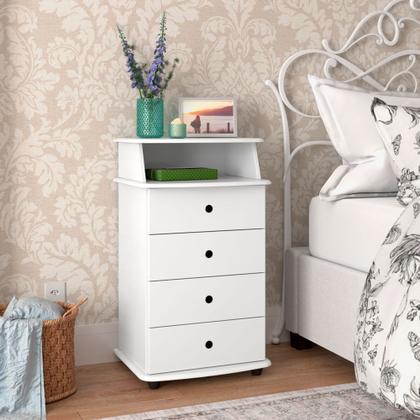 Imagem de Dupla Movel Multitarefa Apoio Mesa Mesinha Para Cabeceira Casal Solteiro Luxo II EJ Cores