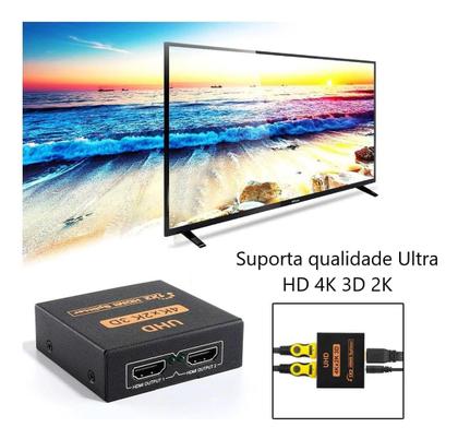Imagem de Duplicador De Imagem Splitter 1x2 Divisor Hdmi 4k 3840p