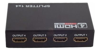 Imagem de Duplicador Splitter Cabo Hdmi 1x4 Divisor Full Hd 1.4 3d 1