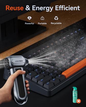 Imagem de Duster de Ar Elétrico WOLFBOX MF100 - Sem Fio - 150000 RPM