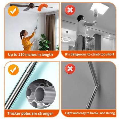 Imagem de Duster Hohoky Cobweb com poste de extensão de microfibra de 2,8 m