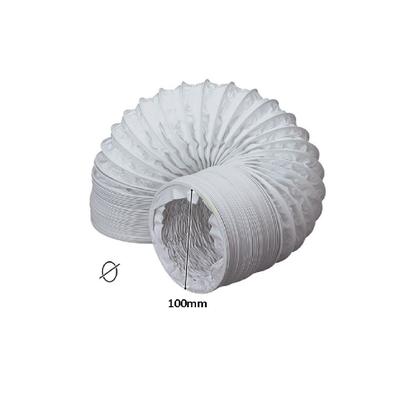 Imagem de Duto PVC Flexível 10 cm X 2 Metros 4" Ar Condicionado Ventilação Exaustor Coifa