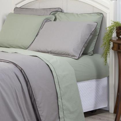 Imagem de Duvet Casal Colorlife Liso com vivo Percal 200 fios 100% algodão 2,50 x 2,20