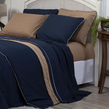 Imagem de Duvet Casal Colorlife Liso com vivo Percal 200 fios 100% algodão 2,50 x 2,20