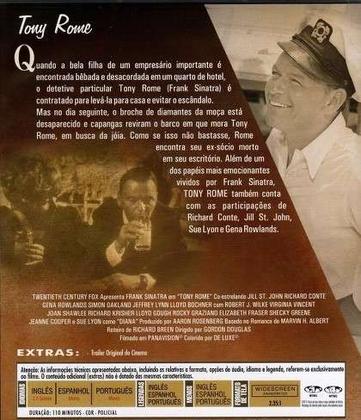 Imagem de DVD Frank Sinatra Tony Rome Chantagem. Mentiras. Assassinato