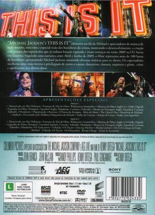 Dvd michael jackson this is it duplo edição especial - SONY