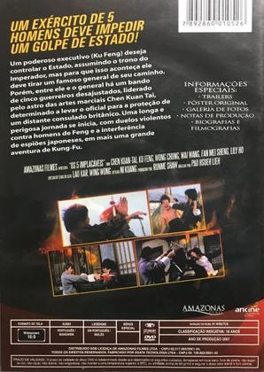 Imagem de DVD Os 5 Implacáveis China Vídeo Artes Marciais