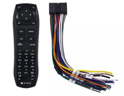 Imagem de DVD Player 2 Din E-Tech + 2 Encosto AV + Câmera Ré