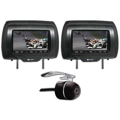 Imagem de DVD Player 2 Din E-Tech + 2 Encosto AV + Câmera Ré