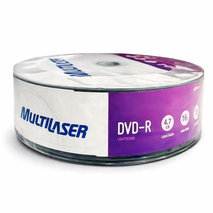 DVD-R Multilaser 4.7GB 16x LightScribe Caixa 25 Unidades - DVD