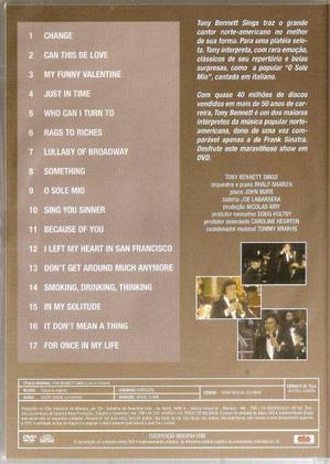 Imagem de Dvd Tony Bennett - Sings Live In Concert