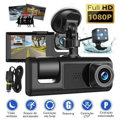 Imagem de Dvr Automotivo Camera Interna Filma Dentro E Fora Com Wifi