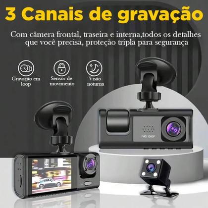 Imagem de Dvr Automotivo Camera Interna Filma Dentro E Fora Com Wifi