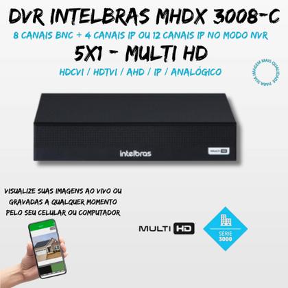 Imagem de Dvr Intelbras Gravador 8ch Mhdx 3008-C Full Hd 2mp Intelbras