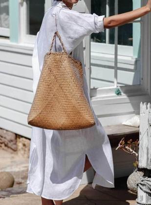 Imagem de E0427-Vestido Branco Chemise Camisão Longa Saída Praia Plus Size Festa Réveillon