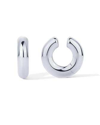 Imagem de Ear Cuffs PAVOI Chunky Tubular com Dobradiças Banhado a Ródio