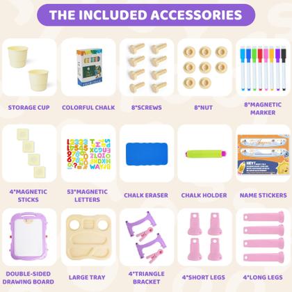 Imagem de Easel Joyooss Art para crianças com placa magnética e acessórios