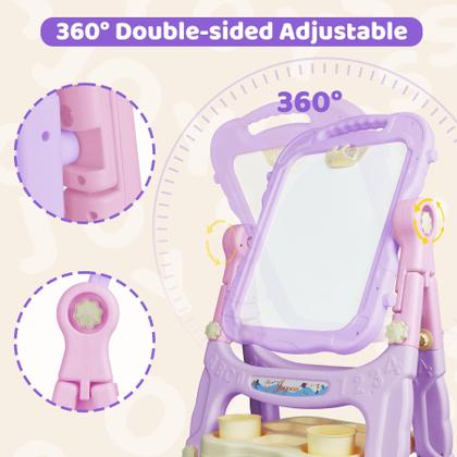 Imagem de Easel Joyooss Art para crianças com placa magnética e acessórios