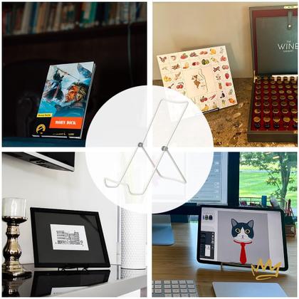 Imagem de Easels KINGDOM SOLUTIONS, pacote com 4, metal branco resistente e durável