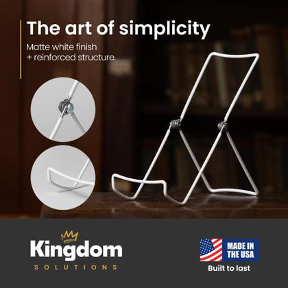 Imagem de Easels KINGDOM SOLUTIONS, pacote com 4, metal branco resistente e durável