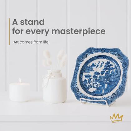 Imagem de Easels KINGDOM SOLUTIONS, pacote com 4, metal branco resistente e durável