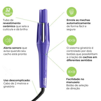 Imagem de Easy cachos modelador de cachos automatico - ricca 