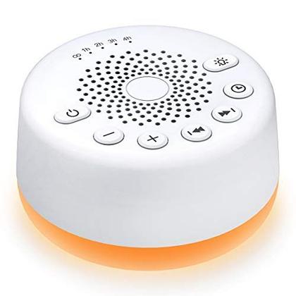 Imagem de Easysleep Sound White Noise Machine com 25 sons calmantes e máquinas de som de luzes noturnas com função de memória 32 níveis de volume e 5 temporizador de sono alimentado por AC ou USB para relaxamento adormecido ...