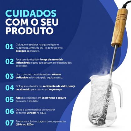 Imagem de Ebulidor Eletrico Rabo Quente 110v Ou 220v Ferve Água Rápido