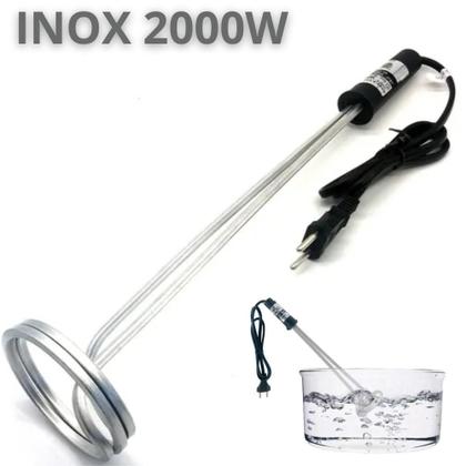 Imagem de Ebulidor Inox Grande Aquecedor De Água Mergulhão 2000W/220V