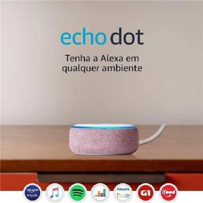 Echo Dot 3 Geração Smart Speaker Com Alexa - Rosa - Smart Speaker