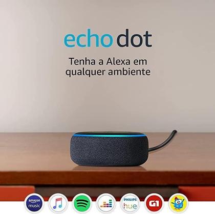 Imagem de Echo Dot 3 Geração Smart Speaker Com Assistente Preto