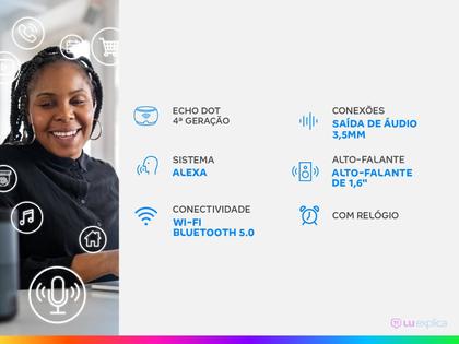 Imagem de Echo Dot 4ª Geração com Relógio com Alexa