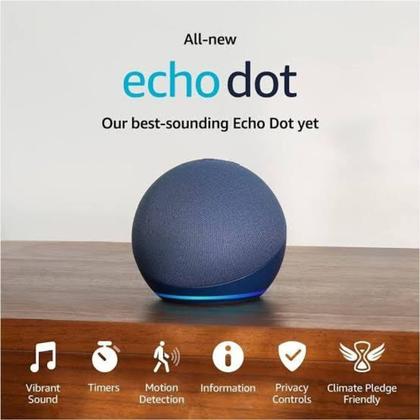 Imagem de Echo Dot 5 Geraçao Smart Speaker com Alexa - Amazon (Azul)