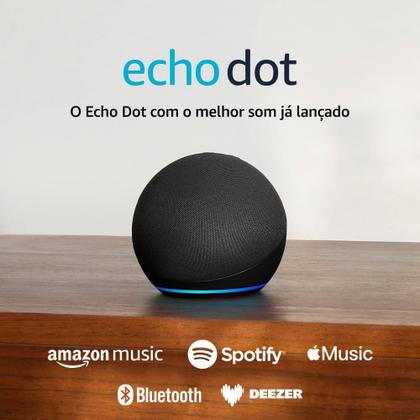Imagem de Echo Dot 5ª Geração Alto falante Preto Alexa Com Suporte