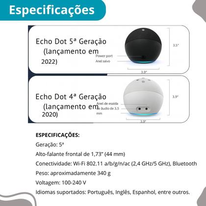 Imagem de Echo Dot 5ª Geração  Assistente Alexa para Todo o Ambiente