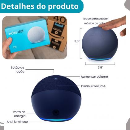 Imagem de Echo Dot 5ª Geração  Integrado ao Ecossistema Alexa