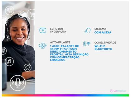 Imagem de Echo Dot 5ª Geração Smart Speaker com Alexa